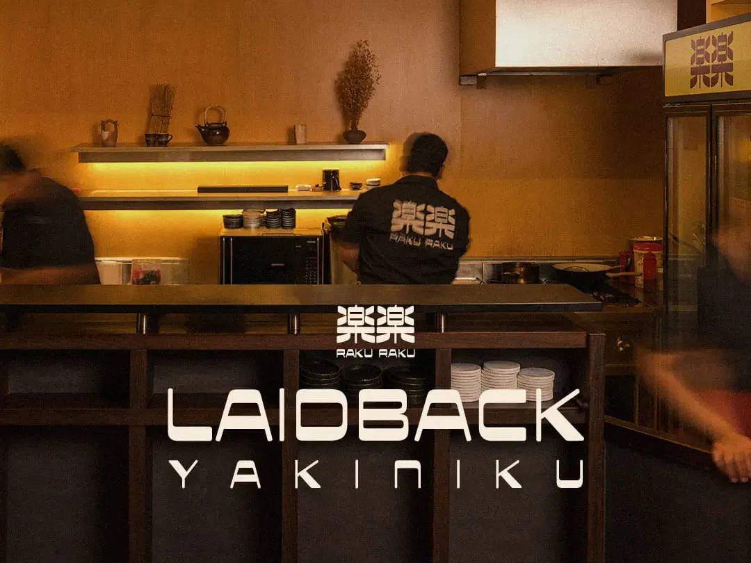 Laidback Yakiniku signage welcoming guests into this casual japanese restaurant in Ubud.